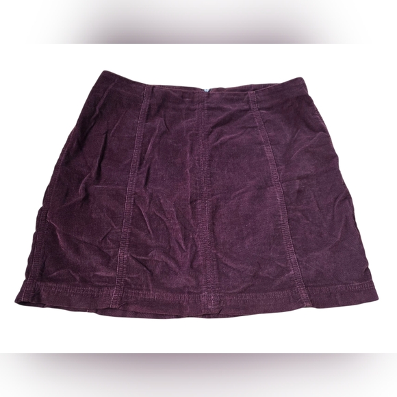 Free People Corduroy A-Line Mini Skirt Size 8 - Picture 1 of 5